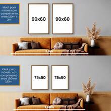Decorative Frame 3 Pieces Lotus Flowers In Black And White Easy To Fix - 菸草 - 查看 5