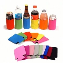 1 件随机多功能杯套，绝缘氯丁橡胶套，适用于水瓶、啤酒、汽水罐 - 彩色 - 查看 4