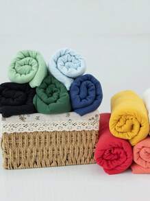 1 pieza Tela de muselina de algodón 100% de doble capa, resistente a las arrugas, agradable a la piel y suave, con medidas pre-cortadas de 50cm x 135cm (19in x 53in). Tela de muselina de algodón de doble capa para costura DIY, adecuada para pijamas, mantas para dormir, vestidos, ropa de estar en casa, diademas, toallas, batas de baño y otras manualidades.