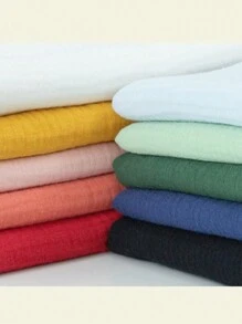1 pieza Tela de muselina de algodón 100% de doble capa, resistente a las arrugas, agradable a la piel y suave, con medidas pre-cortadas de 50cm x 135cm (19in x 53in). Tela de muselina de algodón de doble capa para costura DIY, adecuada para pijamas, mantas para dormir, vestidos, ropa de estar en casa, diademas, toallas, batas de baño y otras manualidades.