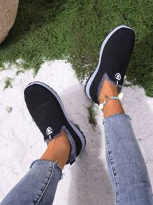 Damen Rot & Schwarz Sport Outdoor Schuhe, warme Sneaker, Geh- und Laufschuhe