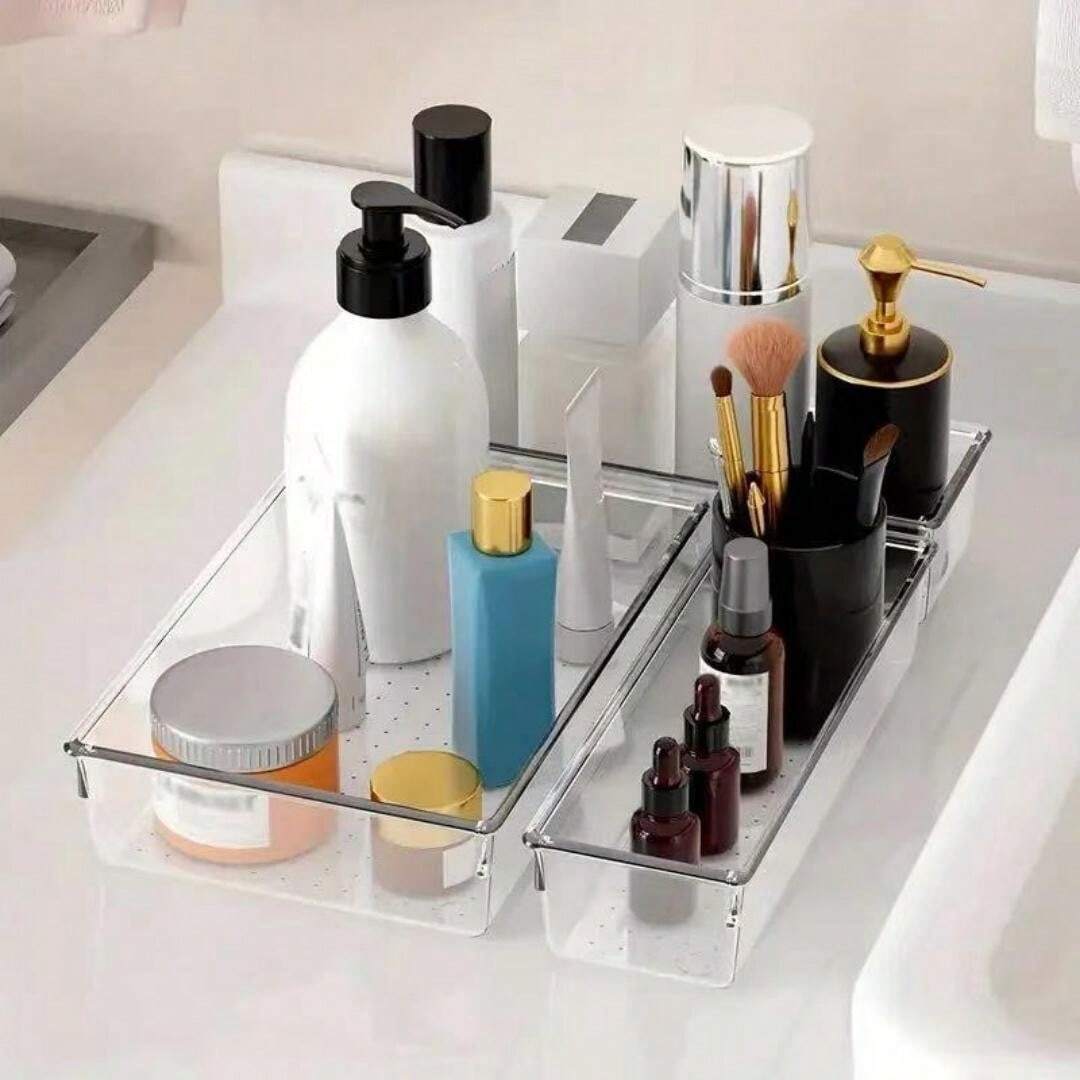 Versatile Drawer Organizer Storage Box Clear Plastic Trays And