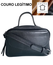 Bolsa de Couro legítimo 100% couro baú bolsal feminina