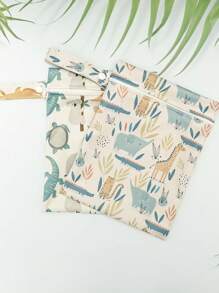 2 件防水手持收纳袋，干湿分离游泳袋，防沙防尘沙滩收纳袋，感恩节礼物婴儿洗礼家庭装饰礼品