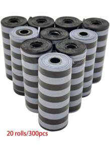 150/300pcs Black Color Dog Portable Poop Bags Easy To Clean Up (15 Bags/Roll) Thick, Durable, Odor Outdoor Waste Bags Of Dogs/Cats Pet