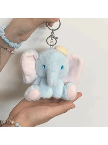 卡通大象毛绒公仔，大耳朵公仔饰品，钥匙扣，包包挂件，生日/圣诞礼物 - 彩色 - 查看 6