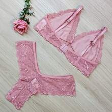 Cris Lace Lingerie Set Without Pads Ref. 151 - Màu hồng gỉ - Xem 2