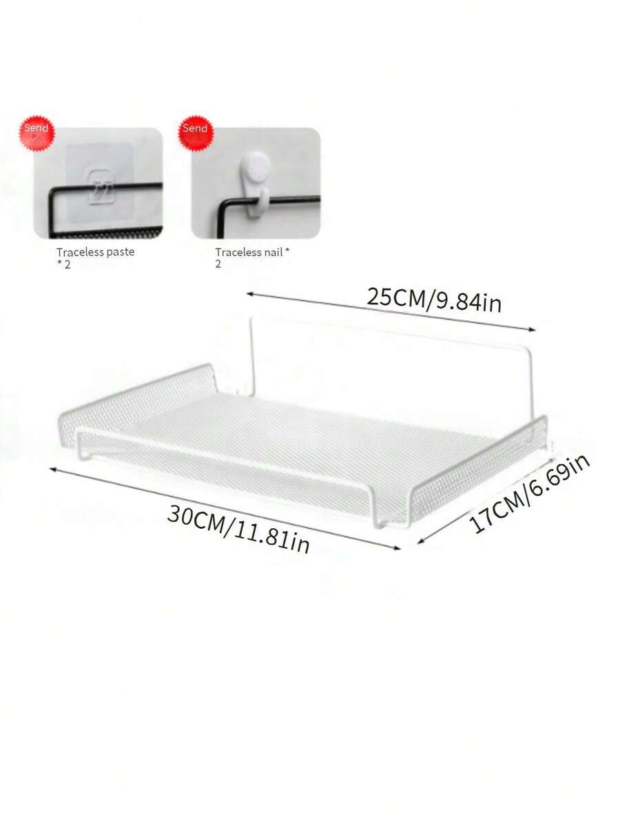 Wifi Router Storage Rack, TV Box Wall Mount Shelf, DrillFree Space