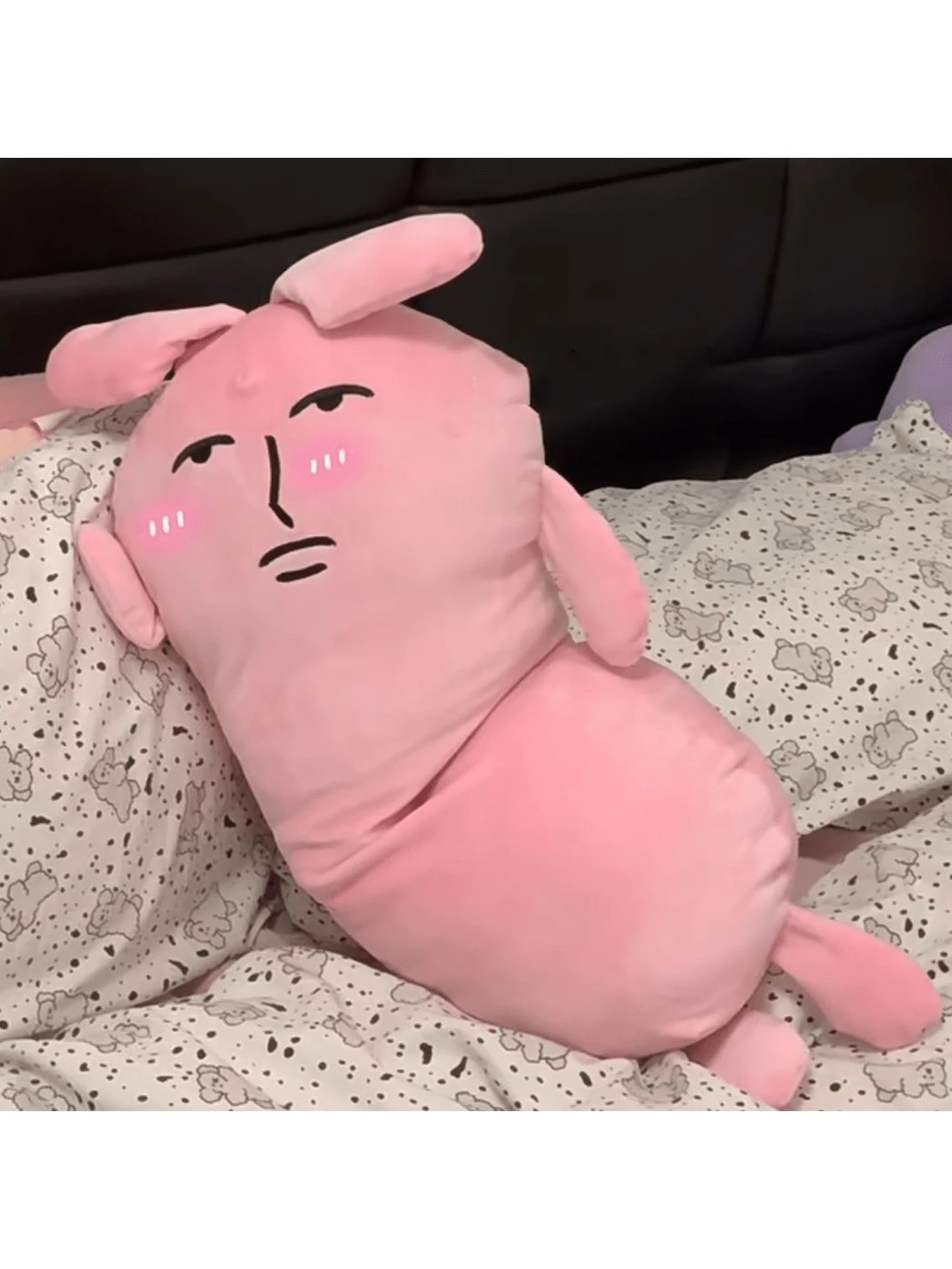 50 厘米粉红兔子 Myfriend 毛绒填充枕头、宿舍床软娃娃、沙发趣味装饰垫、生日和圣诞礼物