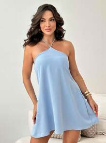 Halter Dress In Duna - Celeste - Ver 1