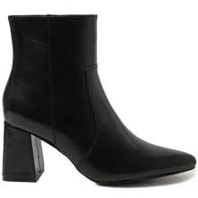 Bottines à talons hauts minimalistes, polyvalentes et à la mode, de couleur unie - Noir - Voir 4