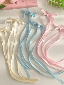 1 对/2 对/3 对编织发带蝴蝶结发夹，适合双马尾辫，可爱发饰 - 彩色 - 查看 12