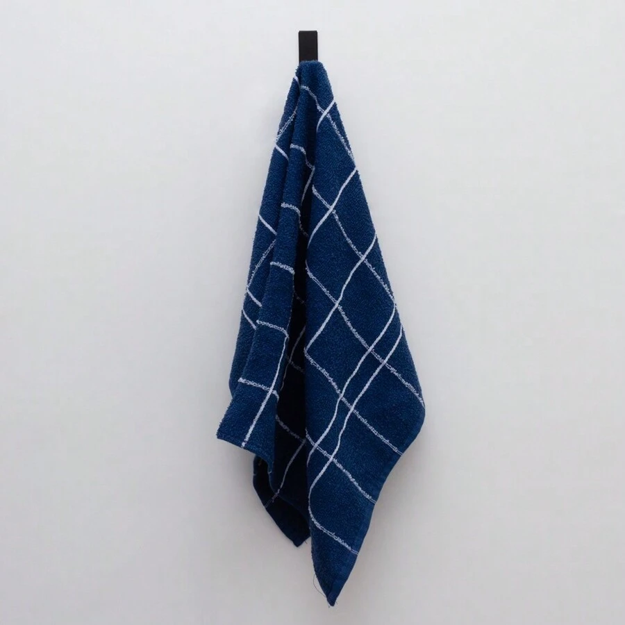 Kit 5 Large Terry Cloth Dishcloths Copa Chef 100% Cotton Great Absorption Striped - 藍色 - 查看 1