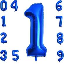 40 Inch Giant Foil Number Balloons, Gold Blue Pink Green Mylar Large Number Balloons For Birthday Party Decor Anniversary Decoration