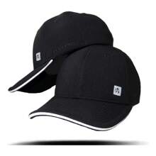Anth Co Curved Brim Cap Original Closed Back Border Flex Pro - Black - View 2