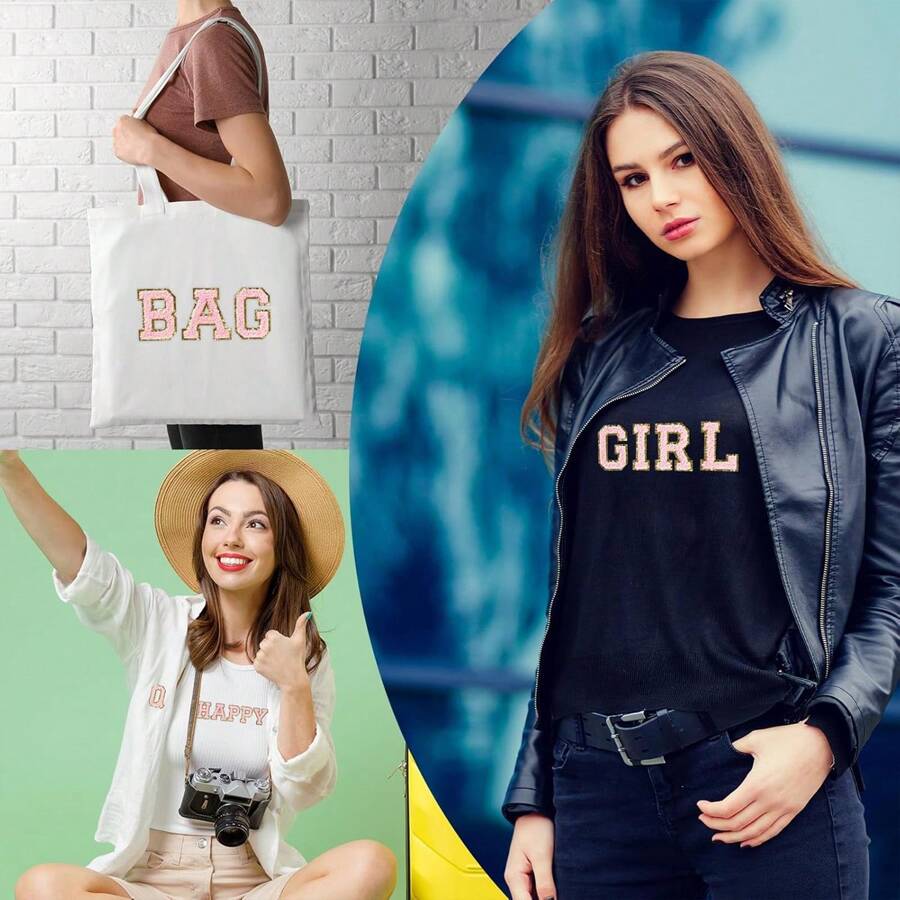 Chenille Letter Patch, Preppy School Team Letter Patch For Clothes And