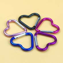 Heart Keychain Clip - Heart Carabiner Keychain, Aluminum Alloy Cute Carabiner For Keys, Heart Shaped Carabiner Hammock Carabiner For Dog Leash Water Bottle Holder Traveling Walking For Outdoor - Multicolor - View 8