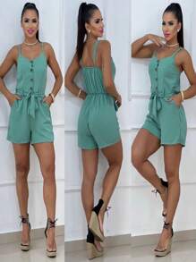 Jumpsuit Short Jumpsuit Loose Cool Shorts Shorts Summer Offer - 青檸色 - 查看 1
