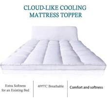 1 White Queen Size Mattress, Cool And Comfortable, Queen Size Bed Filled With Hotel Quality Fiberfill With Deep Pockets For A Comfortable Night's Sleep - White - View 4