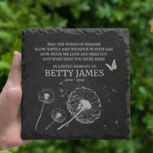 1pc Customized Memorial Stone - Customizable Square Plaque, Suitable For Home Decor, Arts & Crafts - Unique Memorial Gift, Engraved Memorials, Tombstones And Personalized Name Commemoratives - Multicolor - View 2