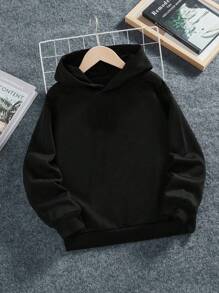 Butterfly Print Oversized Hoodie For Teens, Autumn/Winter - Black - View 2