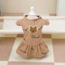 1pc Pet Clothes, Dogs, Small Dogs, Teddy, Clothes With Traction Rope, Cats, Bears, Bomei, Corgi, Autumn Skirt - Multicolor - View 13
