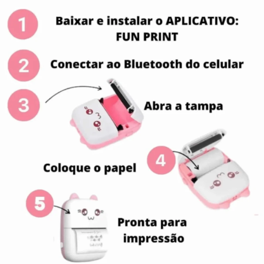 Mini Portable Pocket Thermal Printer Wireless Bluetooth Image | SHEIN USA