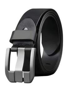 1 件男士宽针扣时尚高档商务休闲腰带，简约设计，礼物创意夏季，学校休闲，商务，男朋友丈夫父亲爸爸男士礼物，日常穿着，时尚，青少年，户外，度假，运动，旅行，街头，波西米亚风，复古秋季，秋季，万圣节秋冬配饰，适合青少年，青年，男士，休闲，户外，运动，度假，毕业礼物，生日，日常穿着 - 黑色 - 查看 6