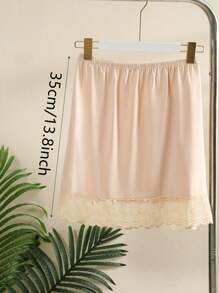 3 pièces/1 pièce, intérieur pour femmes, antistatique et anti-reflet, couleur unie, plusieurs tailles, bord plat, style dentelle, doublure, mi-corps, jupon, jupe taille, ceinture taille été, école automne, automne, Halloween