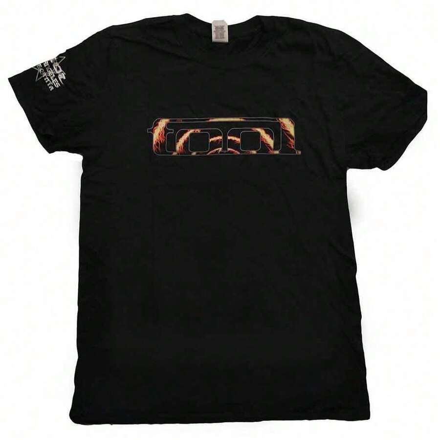 Hey Rusty Tool Official Band TShirt Flame Spiral (Back Print