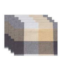 4 件几何复古艺术 3D 印花布艺桌垫 - 彩色 - 查看 16