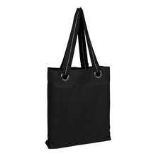Q-Tees Large Grommet Tote - 100% Canvas - (SA12224) - 黑色 - 查看 1
