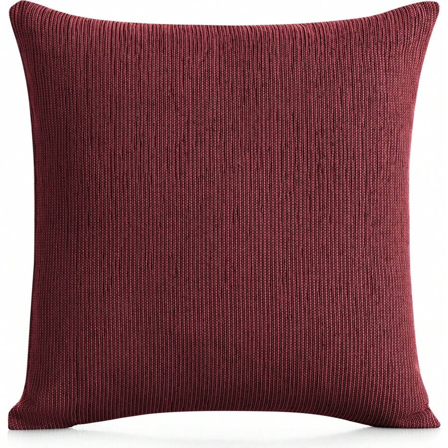Ecommerc3 | Kissenbezug 45 x 45 cm (verschiedene Farben) – dekorativer Kissenbezug – Kissenbezug mit elegantem und vielseitigem Design zur Erneuerung Ihres Raums - Bordeaux - Übersicht 1