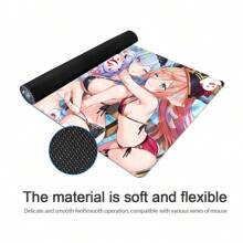 Alfombrilla de ratón de escritorio/portátil con diseño de traje de baño para niña, alfombrilla de teclado antideslizante para oficina/juegos con patrón de goma, vuelta al colegio, alfombrilla de ratón para juegos