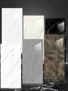 10 miếng dán gạch 3D tự dính 1,8㎡ giống đá cẩm thạch, miếng dán trang trí tường cho phòng khách, phòng ngủ, phòng tắm và nhà bếp, giấy dán tường PVC chống thấm nước, chống ẩm và chống dầu - Nhiều màu - Xem 2