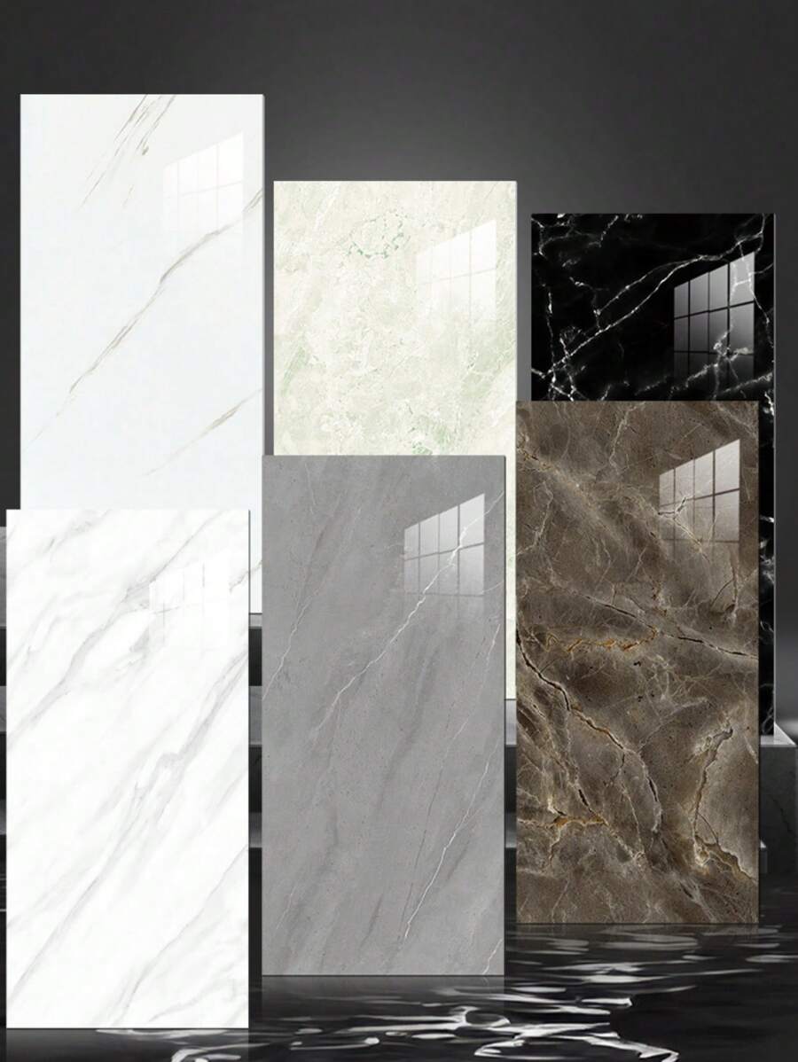 10 miếng dán gạch 3D tự dính 1,8㎡ giống đá cẩm thạch, miếng dán trang trí tường cho phòng khách, phòng ngủ, phòng tắm và nhà bếp, giấy dán tường PVC chống thấm nước, chống ẩm và chống dầu