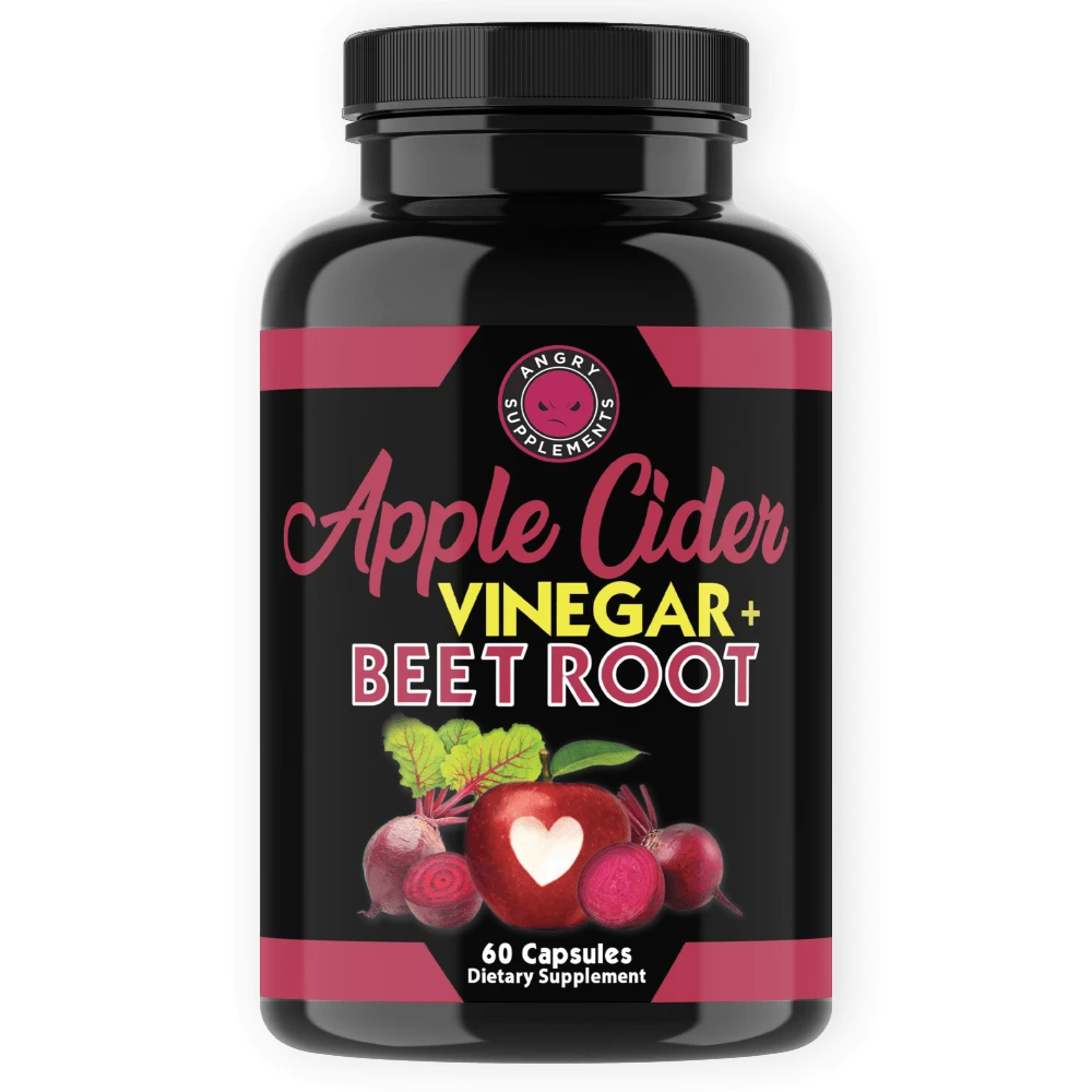 Angry Supplements Apple Cider Vinegar + Beet Root Pills Health Wellness