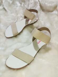 Women's Flat Sandals, Comfortable, Elastic, Easy To Wear - Various Colors From 34 To 39 - 白色 - 查看 4