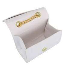 Small Metallic Women's Bag With Gold Chain Strap - 白色 - 查看 2