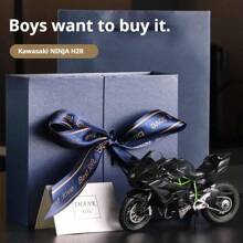 Nouvelle arrivée 2025 - Moto en alliage - Kawasaki HR2 - Amélioré et renforcé - Jouet de moto - Voiture jouet pour enfants - Jouet pour garçons - Cadeau pour fête, anniversaire, Pâques, Halloween, Noël - Jouet pour enfants, rentrée scolaire