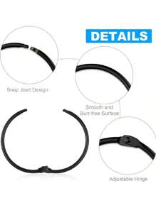 12 件防锈圆形浴帘挂钩环，铁质浴帘环挂钩，适用于浴室浴帘杆，浴室配件