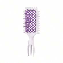 1 Define Curl Styling Brush, Holle Krulkam voor Thuis, Massagekam, Tarwestro Krullend Haarkam, Driepuntig Staartontwerp, Moeiteloze Styling voor Golven en Veerkrachtige Krullen, Nylon Luchtkussenkam voor Vrouwen, Met ABS Kunststof Handvat, Ideaal Haarverzorgingstool voor Verbeterde Styling, Haarclips, Haaraccessoires