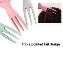 1 Define Curl Styling Brush, Holle Krulkam voor Thuis, Massagekam, Tarwestro Krullend Haarkam, Driepuntig Staartontwerp, Moeiteloze Styling voor Golven en Veerkrachtige Krullen, Nylon Luchtkussenkam voor Vrouwen, Met ABS Kunststof Handvat, Ideaal Haarverzorgingstool voor Verbeterde Styling, Haarclips, Haaraccessoires