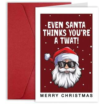 1PC.Funny Christmas Card Joke Gift For Your Family And Friends, Funny Christmas Cards For Him Her,Naughty Christmas Gift Card For Family Friends