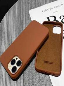 Capa Case marrom com fundo aveludado
