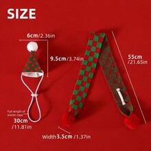 2 cái/bộ Giáng sinh thú cưng mèo chó dễ thương sáng tạo mũ ông già Noel và khăn quàng đỏ, thích hợp cho trang trí tiệc Giáng sinh, phụ kiện trang phục cho thú cưng Giáng sinh, Giáng sinh - Nhiều màu - Xem 3