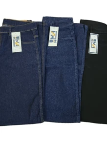Cheap Men's Jeans With Elastane Direct From The Factory Sizes 36 To 56 - Navy Blue - View 3