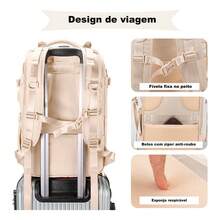 Unisex Business Travel Backpack Waterproof Notebook 17 Inch Fashion - màu đen - Xem 3