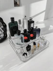 1 Piece, Display Shelf For Perfume Storage. Cosmetics And Skincare Product Storage - Clear - View 2