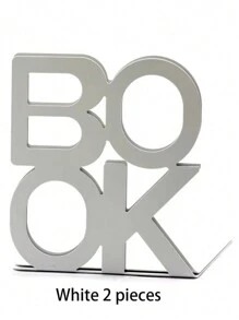 2 stuks/1 stuk BOEK boekensteun in de vorm van een letter, metalen boekensteunen voor op het bureau, intrekbare boekensteun voor studenten, retro minimalistische boekensteunen, voor thuis, woonkamer, kantoor, boekenplankdecoratie, Kerstmis, Valentijnsdag, nieuwjaarscadeau, begin van het schooljaar
